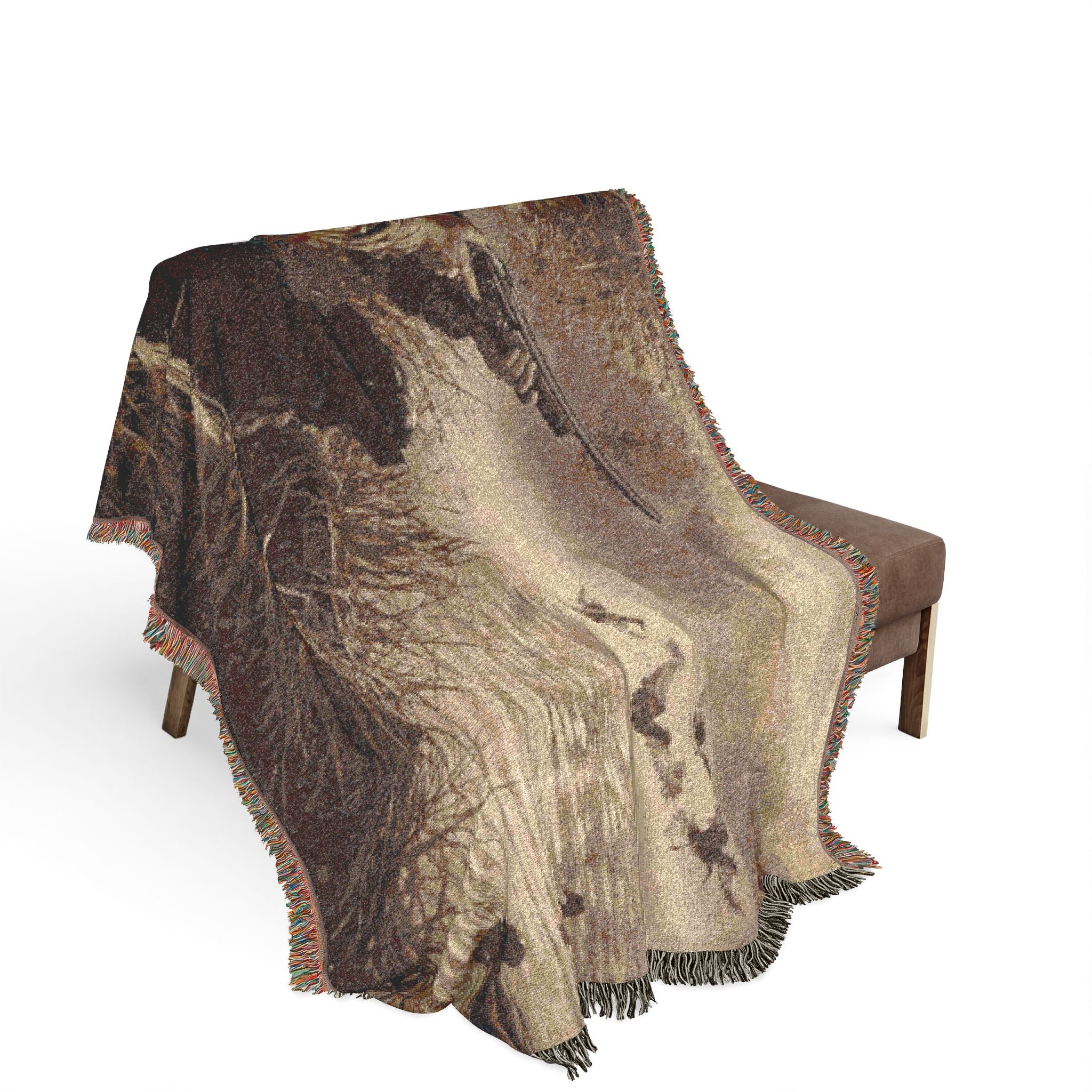 Field & Feather Woven Blanket — Cozy Throw with Botanical-Inspired Design