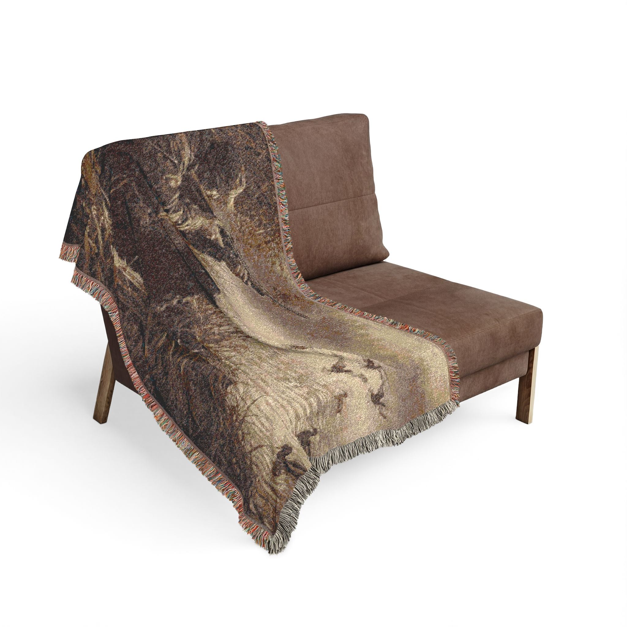 Field & Feather Woven Blanket — Cozy Throw with Botanical-Inspired Design